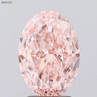 3.07ct Oval Lab Grown Diamond (Colour Fancy Intense Pink, Clarity VS1, IGI Certified)