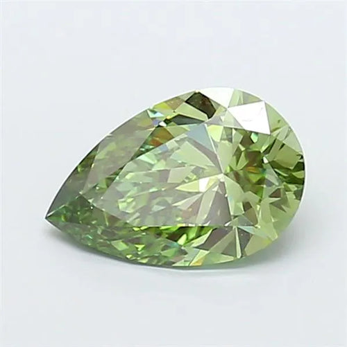 3.07ct Pear Lab Grown Diamond (Colour Fancy Vivid Green, Clarity VVS2, IGI Certified)