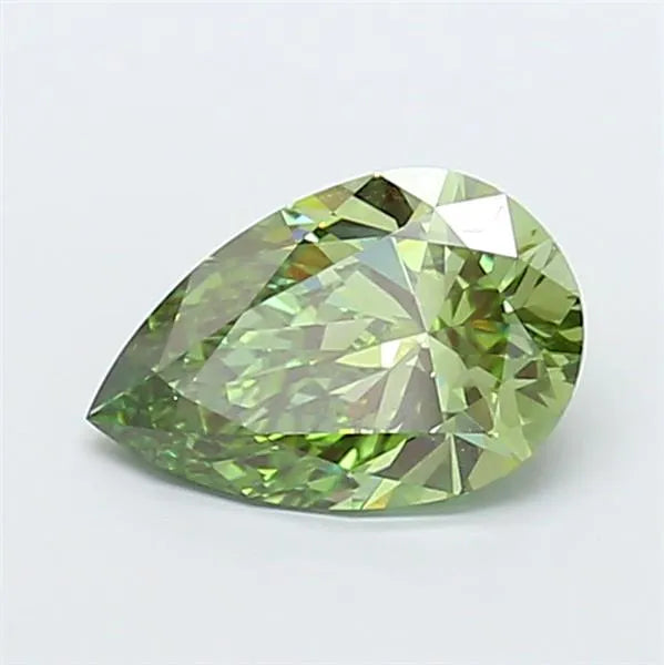 3.07ct Pear Lab Grown Diamond (Colour Fancy Vivid Green, Clarity VVS2, IGI Certified)