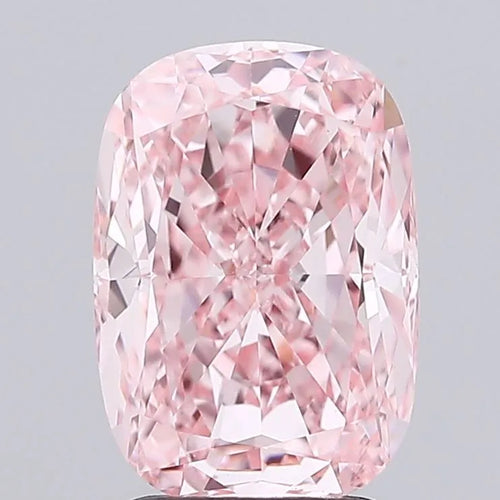 3.08ct Cushion modified Lab Grown Diamond (Colour Fancy Vivid Pink, Clarity VVS2, IGI Certified)