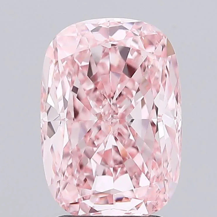 3.08ct Cushion modified Lab Grown Diamond (Colour Fancy Vivid Pink, Clarity VVS2, IGI Certified)
