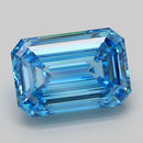 3.08ct Emerald Lab Grown Diamond (Colour Fancy Vivid Blue, Clarity VVS1, IGI Certified)