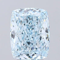3.09ct Cushion modified Lab Grown Diamond (Colour Fancy Intense Blue, Clarity VS2, IGI Certified)