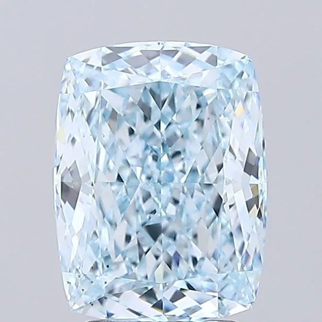 3.09ct Cushion modified Lab Grown Diamond (Colour Fancy Intense Blue, Clarity VS2, IGI Certified)