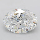 3.14ct Oval Lab Grown Diamond (Colour D, Clarity VVS1, IGI Certified)