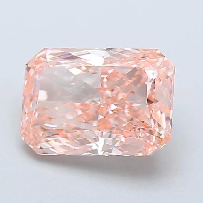 3.21ct Radiant Lab Grown Diamond (Colour Fancy Vivid Pink, Clarity VVS2, IGI Certified)