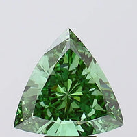 3.27ct Triangular Lab Grown Diamond (Colour Fancy Vivid Green, Clarity VS1, IGI Certified)