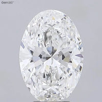 3.31ct Oval Lab Grown Diamond (Colour E, Clarity VVS2, IGI Certified)