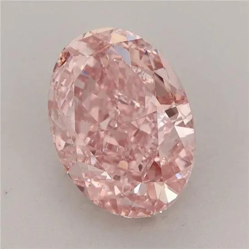 3.37ct Oval Lab Grown Diamond (Colour Fancy Vivid Pink, Clarity VS1, IGI Certified)