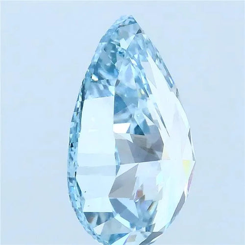 3.50ct Pear Lab Grown Diamond (Colour Fancy Vivid Blue, Clarity VS1, IGI Certified)