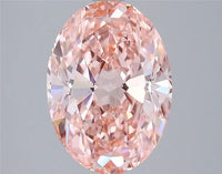 3.51ct Oval Lab Grown Diamond (Colour Fancy Vivid Pink, Clarity VS2, IGI Certified)
