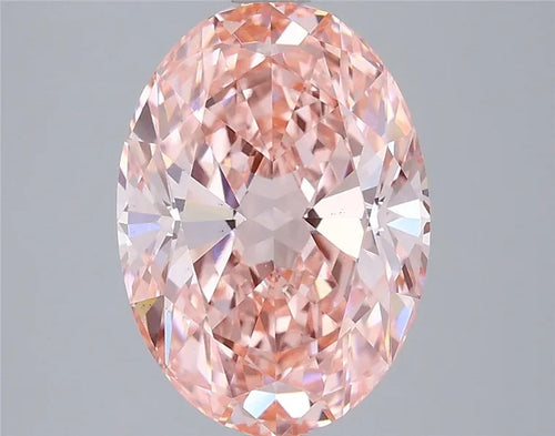 3.51ct Oval Lab Grown Diamond (Colour Fancy Vivid Pink, Clarity VS2, IGI Certified)
