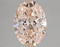 3.54ct Oval Lab Grown Diamond (Colour Fancy Intense Pink, Clarity VVS2, IGI Certified)