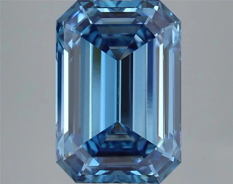 3.59ct Emerald Lab Grown Diamond (Colour Fancy Vivid Blue, Clarity VS1, IGI Certified)
