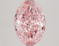 3.62ct Oval Lab Grown Diamond (Colour Fancy Vivid Pink, Clarity VS2, IGI Certified)