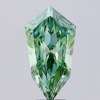 3.63ct Hexagonal Lab Grown Diamond (Colour Fancy Vivid Green, Clarity VS1, IGI Certified)