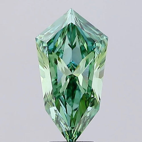 3.63ct Hexagonal Lab Grown Diamond (Colour Fancy Vivid Green, Clarity VS1, IGI Certified)