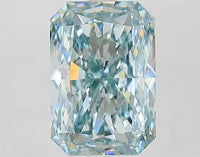 3.71ct Radiant Lab Grown Diamond (Colour Fancy Intense Blue Green, Clarity VVS1, IGI Certified)