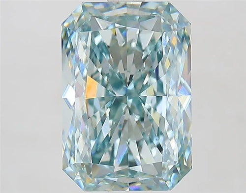 3.71ct Radiant Lab Grown Diamond (Colour Fancy Intense Blue Green, Clarity VVS1, IGI Certified)