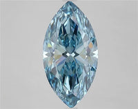 3.77ct Marquise Lab Grown Diamond (Colour Fancy Vivid Blue, Clarity VVS1, IGI Certified)