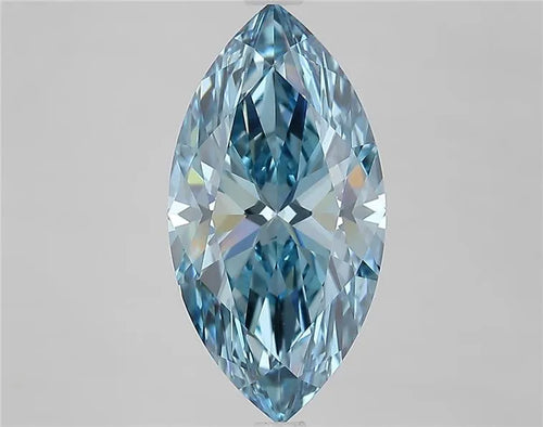 3.77ct Marquise Lab Grown Diamond (Colour Fancy Vivid Blue, Clarity VVS1, IGI Certified)