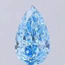 3.85ct Pear Lab Grown Diamond (Colour Fancy Vivid Blue, Clarity VS1, IGI Certified)