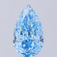 3.85ct Pear Lab Grown Diamond (Colour Fancy Vivid Blue, Clarity VS1, IGI Certified)