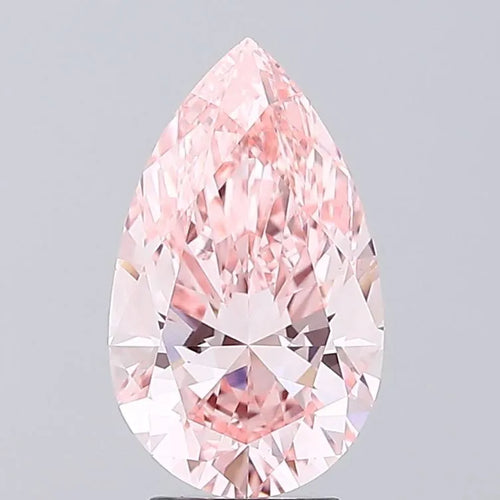 3.99ct Pear Lab Grown Diamond (Colour Fancy Vivid Pink, Clarity VVS2, IGI Certified)
