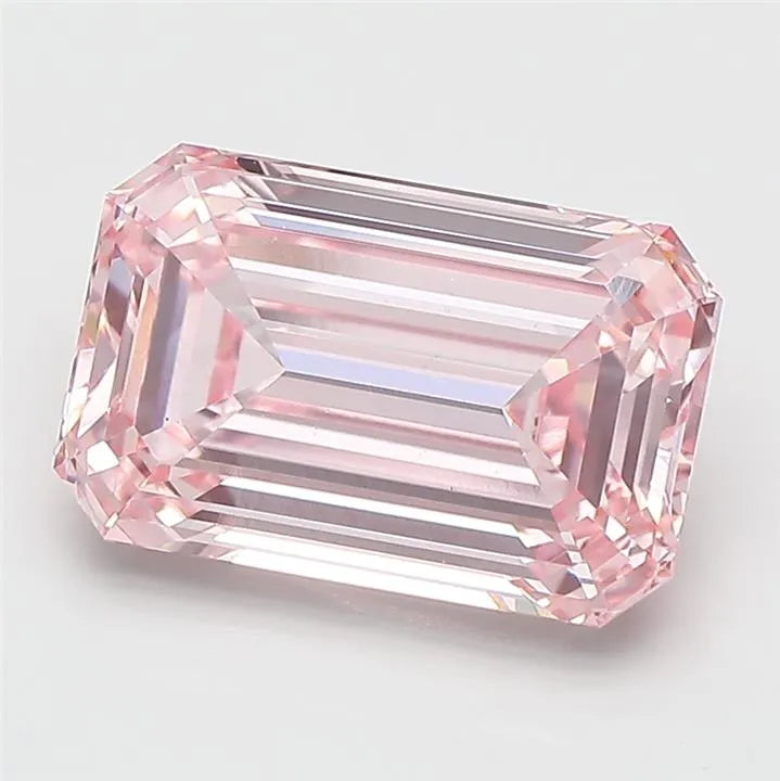 4.00ct Emerald Lab Grown Diamond (Colour Fancy Intense Pink, Clarity VS1, IGI Certified)
