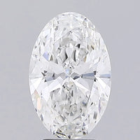 4.00ct Oval Lab Grown Diamond (Colour E, Clarity VS2, IGI Certified)