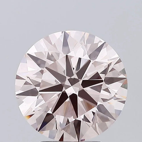 4.00ct Round Lab Grown Diamond (Colour Fancy Pink, Clarity VS2, Cut ID, IGI Certified)