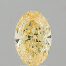 4.01ct Oval Lab Grown Diamond (Colour Fancy Intense Yellow, Clarity SI1, IGI Certified)