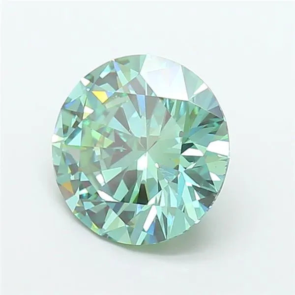 4.01ct Round Lab Grown Diamond (Colour Fancy Vivid Green, Clarity VS1, Cut EX, IGI Certified)
