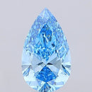 4.02ct Pear Lab Grown Diamond (Colour Fancy Vivid Blue, Clarity VS2, IGI Certified)