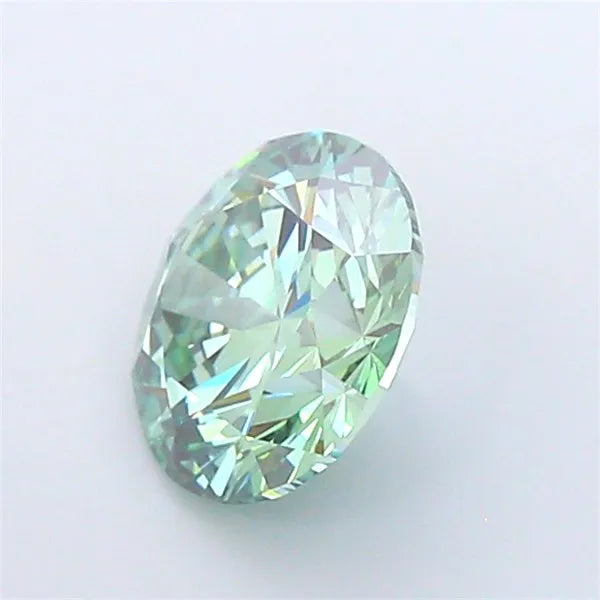 4.02ct Round Lab Grown Diamond (Colour Fancy Vivid Green, Clarity VS1, Cut ID, IGI Certified)