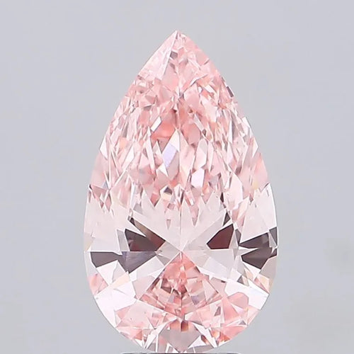 4.03ct Pear Lab Grown Diamond (Colour Fancy Vivid Pink, Clarity VS1, IGI Certified)