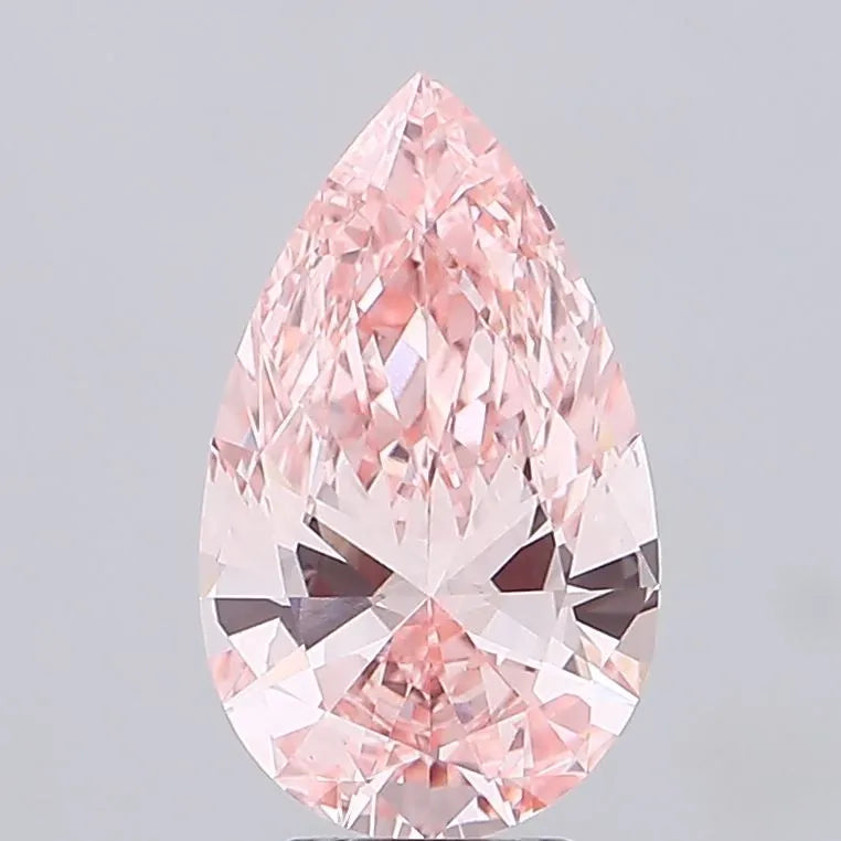 4.03ct Pear Lab Grown Diamond (Colour Fancy Vivid Pink, Clarity VS1, IGI Certified)