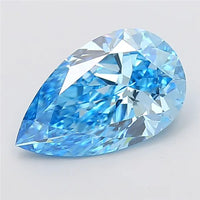 4.04ct Pear Lab Grown Diamond (Colour Fancy Vivid Blue, Clarity VS1, IGI Certified)