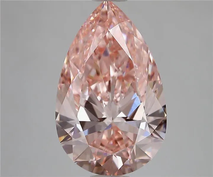 4.04ct Pear Lab Grown Diamond (Colour Fancy Vivid Pink, Clarity VVS2, IGI Certified)