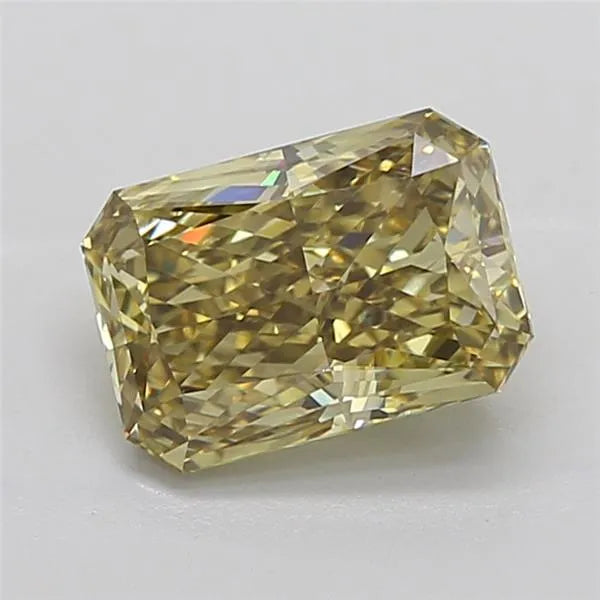 4.04ct Radiant Lab Grown Diamond (Colour Fancy Gray Yellow, Clarity VS2, IGI Certified)