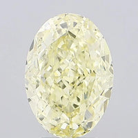 4.09ct Oval Lab Grown Diamond (Colour Fancy Yellow, Clarity VVS2, IGI Certified)