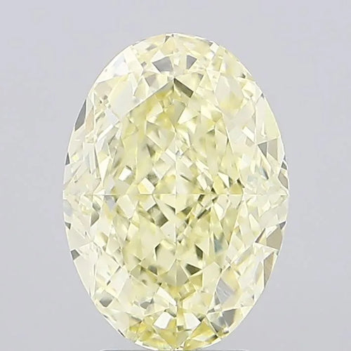4.09ct Oval Lab Grown Diamond (Colour Fancy Yellow, Clarity VVS2, IGI Certified)