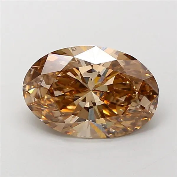 4.14ct Oval Lab Grown Diamond (Colour Fancy Brown, Clarity VS2, IGI Certified)