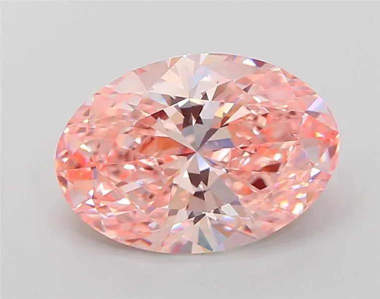 4.20ct Oval Lab Grown Diamond (Colour Fancy Intense Pink, Clarity VS2, IGI Certified)