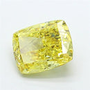 4.25ct Cushion modified Lab Grown Diamond (Colour Fancy Vivid Yellow, Clarity SI1, IGI Certified)