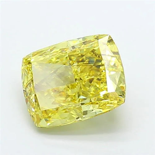 4.25ct Cushion modified Lab Grown Diamond (Colour Fancy Vivid Yellow, Clarity SI1, IGI Certified)