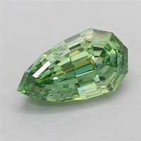 4.39ct Pear Lab Grown Diamond (Colour Fancy Vivid Green, Clarity VVS2, IGI Certified)