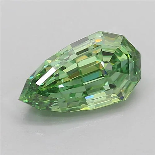 4.39ct Pear Lab Grown Diamond (Colour Fancy Vivid Green, Clarity VVS2, IGI Certified)