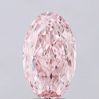 4.46ct Oval Lab Grown Diamond (Colour Fancy Vivid Pink, Clarity VS1, IGI Certified)