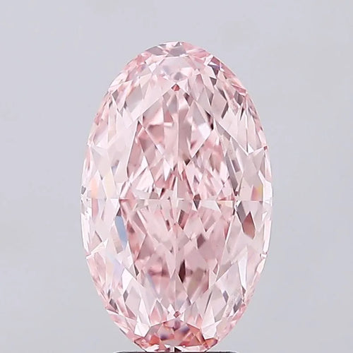 4.46ct Oval Lab Grown Diamond (Colour Fancy Vivid Pink, Clarity VS1, IGI Certified)